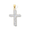 Thumbnail Image 1 of 10K Gold Bonded Crystal Cross Necklace Charm