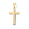 Thumbnail Image 1 of 10K Hollow Gold Bonded Tube Cross Necklace Charm