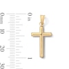 Thumbnail Image 2 of 10K Hollow Gold Bonded Tube Cross Necklace Charm