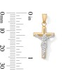 Thumbnail Image 2 of 10K Hollow Gold Bonded Resin Crystal Crucifix Necklace Charm