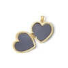 Thumbnail Image 2 of 10K Hollow Gold Bonded Textured Heart Two-Tone Locket Charm