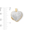 Thumbnail Image 3 of 10K Hollow Gold Bonded Textured Heart Two-Tone Locket Charm