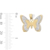 Thumbnail Image 2 of 10K Hollow Gold Bonded Crystal Butterfly Necklace Charm