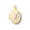 Thumbnail Image 1 of 10K Hollow Gold Bonded Starburst Two-Tone Locket Necklace Charm