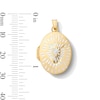 Thumbnail Image 4 of 10K Hollow Gold Bonded Starburst Two-Tone Locket Necklace Charm