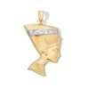 Thumbnail Image 1 of 10K Hollow Gold Bonded Nefertiti Two-Tone Necklace Charm