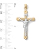 Thumbnail Image 2 of 10K Hollow Gold Bonded Two-Tone Crucifix Necklace Charm