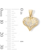 Thumbnail Image 3 of 10K Hollow Gold Bonded Starburst Heart Necklace Charm