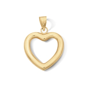 10K Gold Bonded Heart Outline Charm