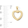 Thumbnail Image 2 of 10K Gold Bonded Heart Outline Necklace Charm