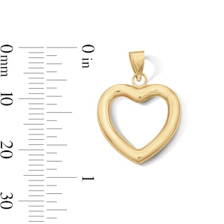 10K Gold Bonded Heart Outline Charm