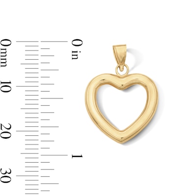 10K Gold Bonded Heart Outline Charm
