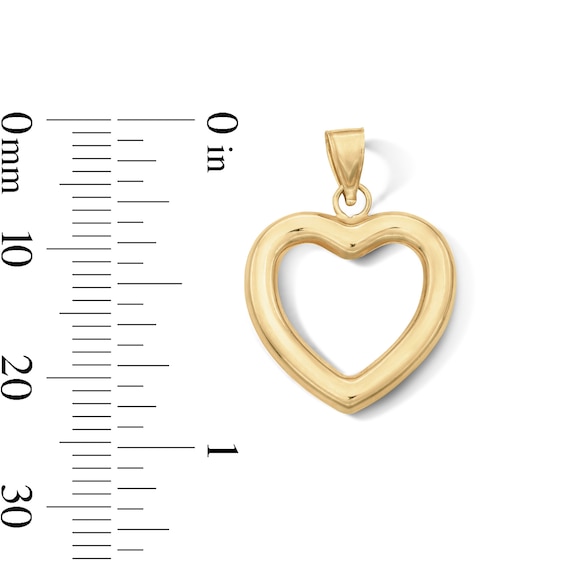 10K Gold Bonded Heart Outline Charm
