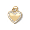 Thumbnail Image 1 of 10K Hollow Gold Bonded Resin Crystal Heart Necklace Charm