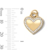 Thumbnail Image 2 of 10K Hollow Gold Bonded Resin Crystal Heart Necklace Charm