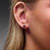 Thumbnail Image 2 of 10K Solid Gold Lab-Created Ruby and CZ Apple Studs