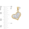 Thumbnail Image 2 of 10K Semi-Solid Gold Bonded Crystal Heart Necklace Charm