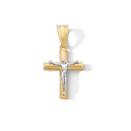 14K Gold Plated Crucifix Necklace Charm