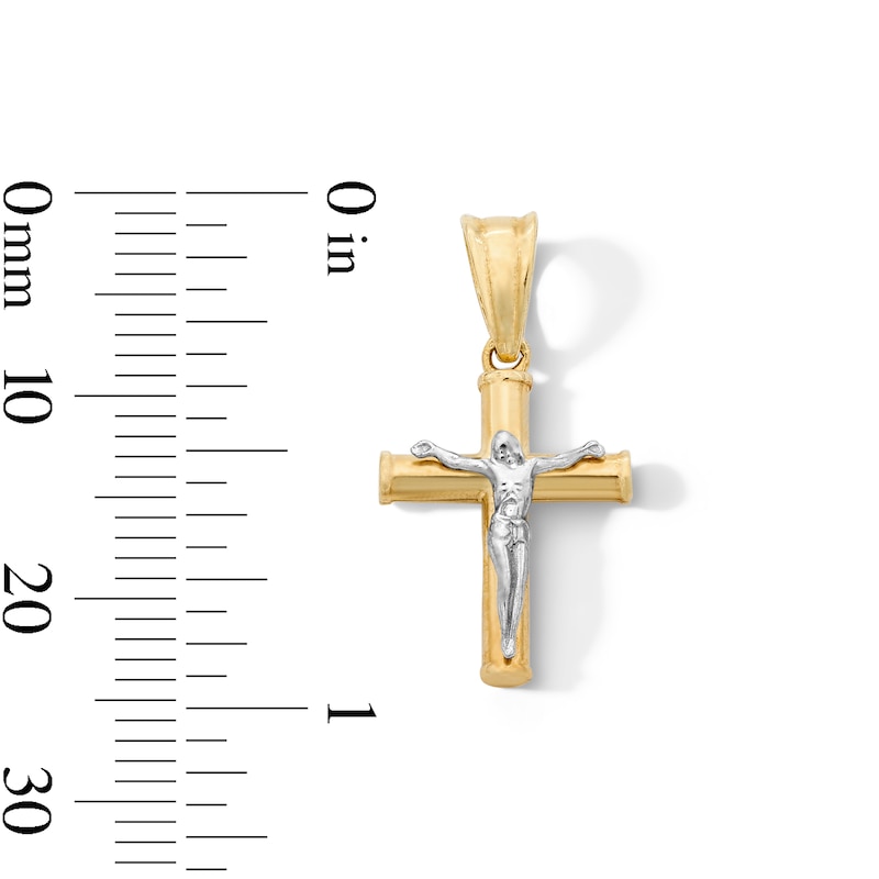 Main Image 2 of 14K Gold Plated Crucifix Necklace Charm