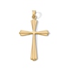 Thumbnail Image 1 of 14K Gold Plated Flared Cross Necklace Charm