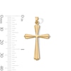Thumbnail Image 2 of 14K Gold Plated Flared Cross Necklace Charm