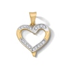 Thumbnail Image 1 of 14K Gold Plated CZ Heart Necklace Charm