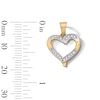 Thumbnail Image 2 of 14K Gold Plated CZ Heart Necklace Charm