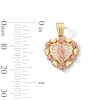 Thumbnail Image 2 of 14K Gold Plated St. Jude Rose Heart Two-Tone Necklace Charm