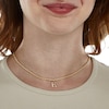 14K Yellow Gold Plate CZ Initial “K” Charm