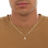 14K Yellow Gold Plate CZ Initial “A” Charm