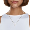 14K Yellow Gold Plate CZ Initial “D” Charm