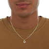 14K Yellow Gold Plate CZ Initial “D” Charm