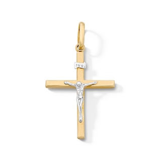 14K Gold Plated Crucifix Cross Necklace Charm