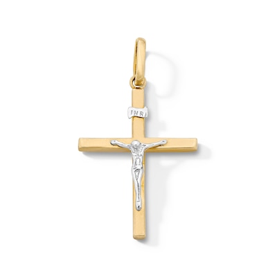 14K Gold Plated Crucifix Cross Necklace Charm