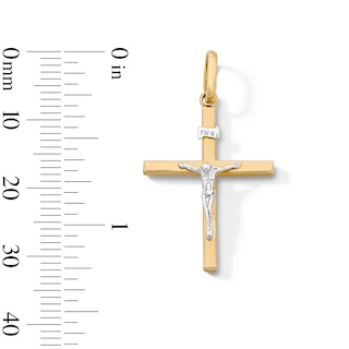14K Gold Plated Crucifix Cross Necklace Charm