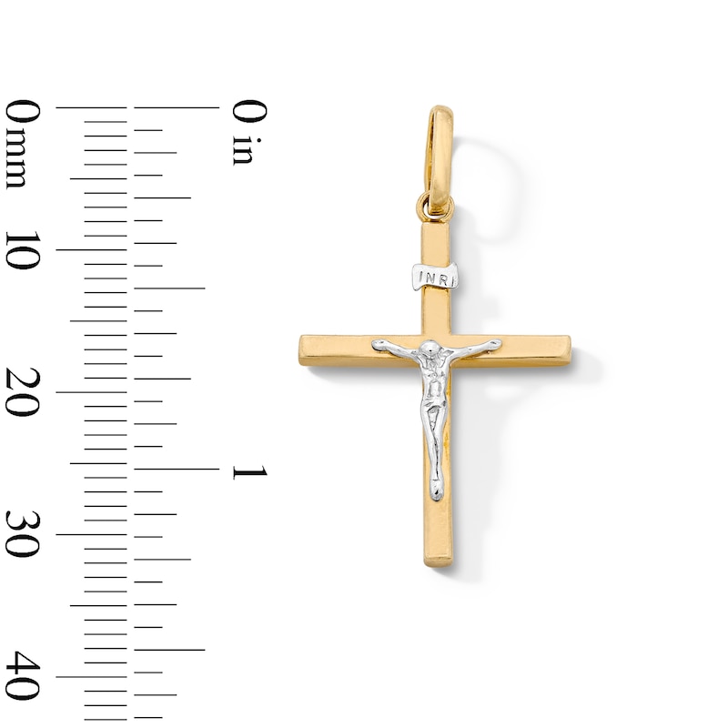 Main Image 2 of 14K Gold Plated Crucifix Cross Necklace Charm
