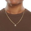 Thumbnail Image 3 of 14K Gold Plated CZ Channel "M" Initial Charm