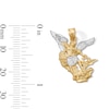 14K Gold Plated Saint Michael Two-Tone Charm