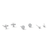 Thumbnail Image 1 of Solid Sterling Silver CZ Bee, Cluster and Stud Set