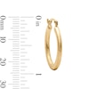 10K Bonded Gold Textured Flat Hoop Earrings