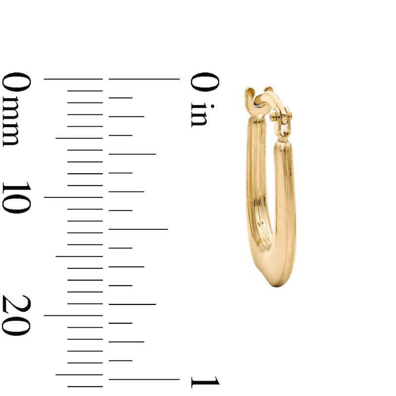 10K Bonded Gold U-Shaped Hoop Earrings