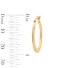 Thumbnail Image 2 of 10K Gold Bonded Flat Hoop Earrings