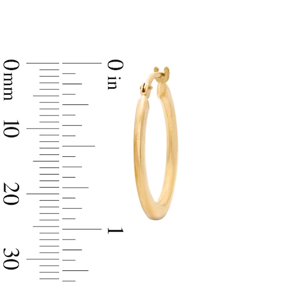 10K Gold Bonded Flat Hoop Earrings
