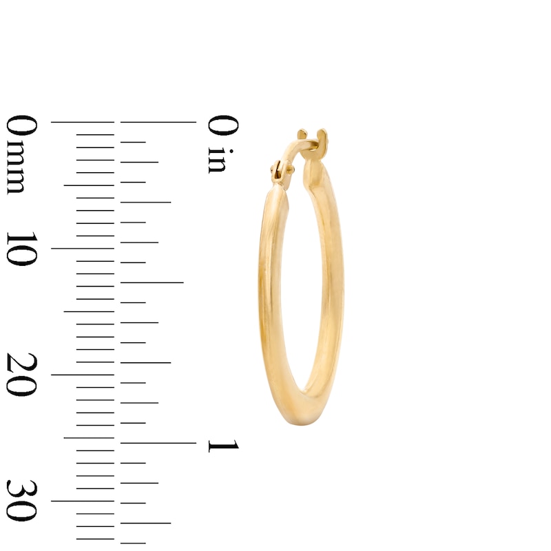 Main Image 2 of 10K Gold Bonded Flat Hoop Earrings