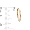 Thumbnail Image 2 of Sterling Silver and 10K Gold Bonded Two-Tone Butterfly Hoop Earrings