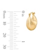 Thumbnail Image 2 of 10K Gold Bonded Crescent Hoop Earrings
