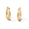 10K Bonded Gold Textured Bead Cluster Hoop Earrings