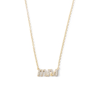 18K Gold Plated CZ "Mrs." Necklace - 16" + 2"