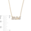 Thumbnail Image 3 of 18K Gold Plated CZ Mrs. Necklace - 16" + 2"
