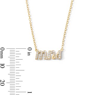 18K Gold Plated CZ "Mrs." Necklace - 16" + 2"
